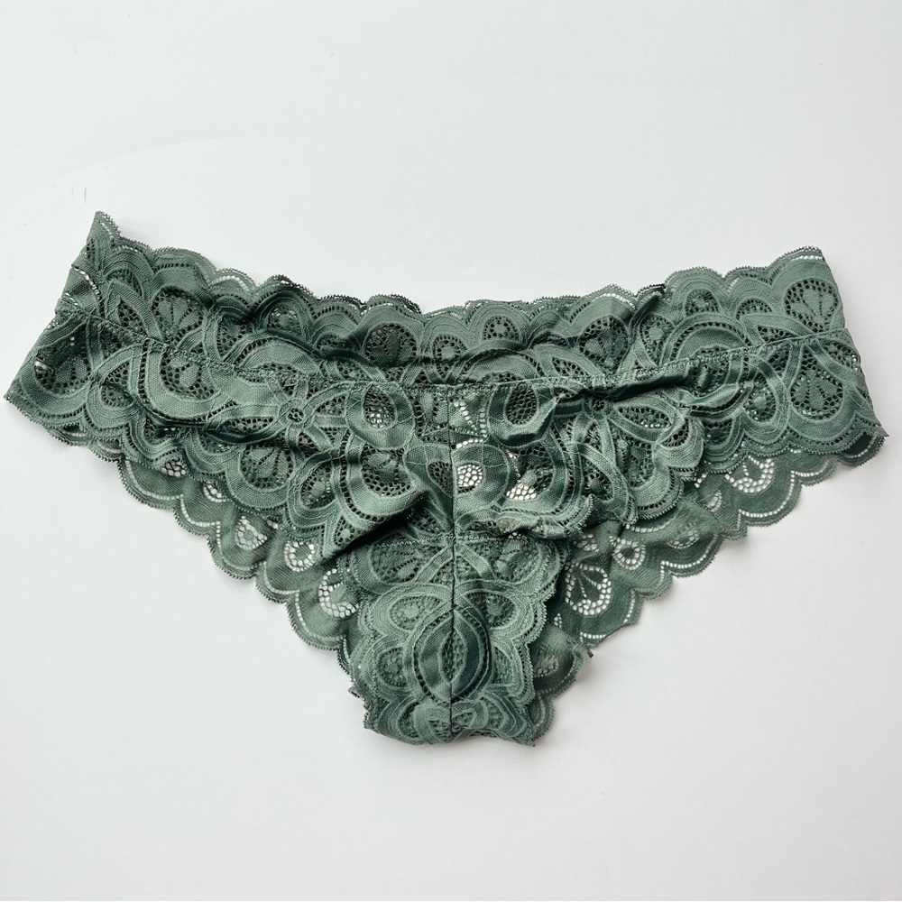 Aerie Show Off Lace Cheeky Panty Olive Green NWT L